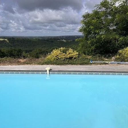 Swimming pool with a view over the countryside